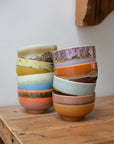 HKliving 70s Ceramic Noodle Bowls / Blue