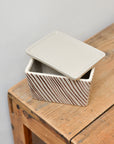 Ceramic Butter Dish / Brown Stripe