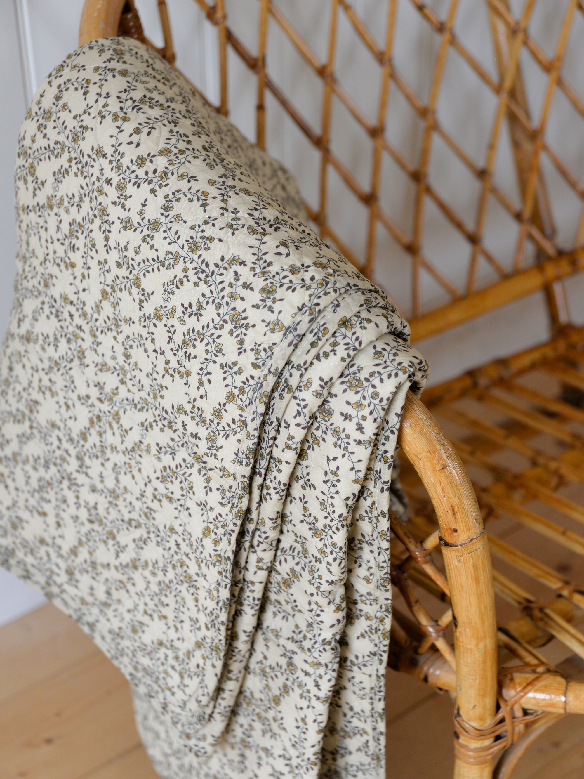 Brown Floral Quilt