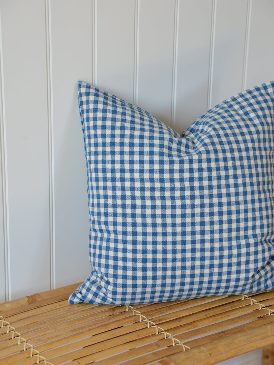 Gingham Cushion / Indigo Blue