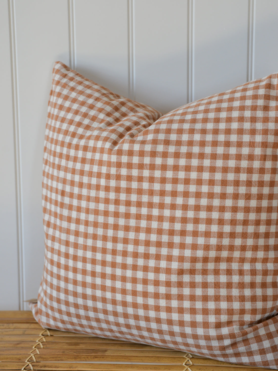 Gingham Cushion / Rust
