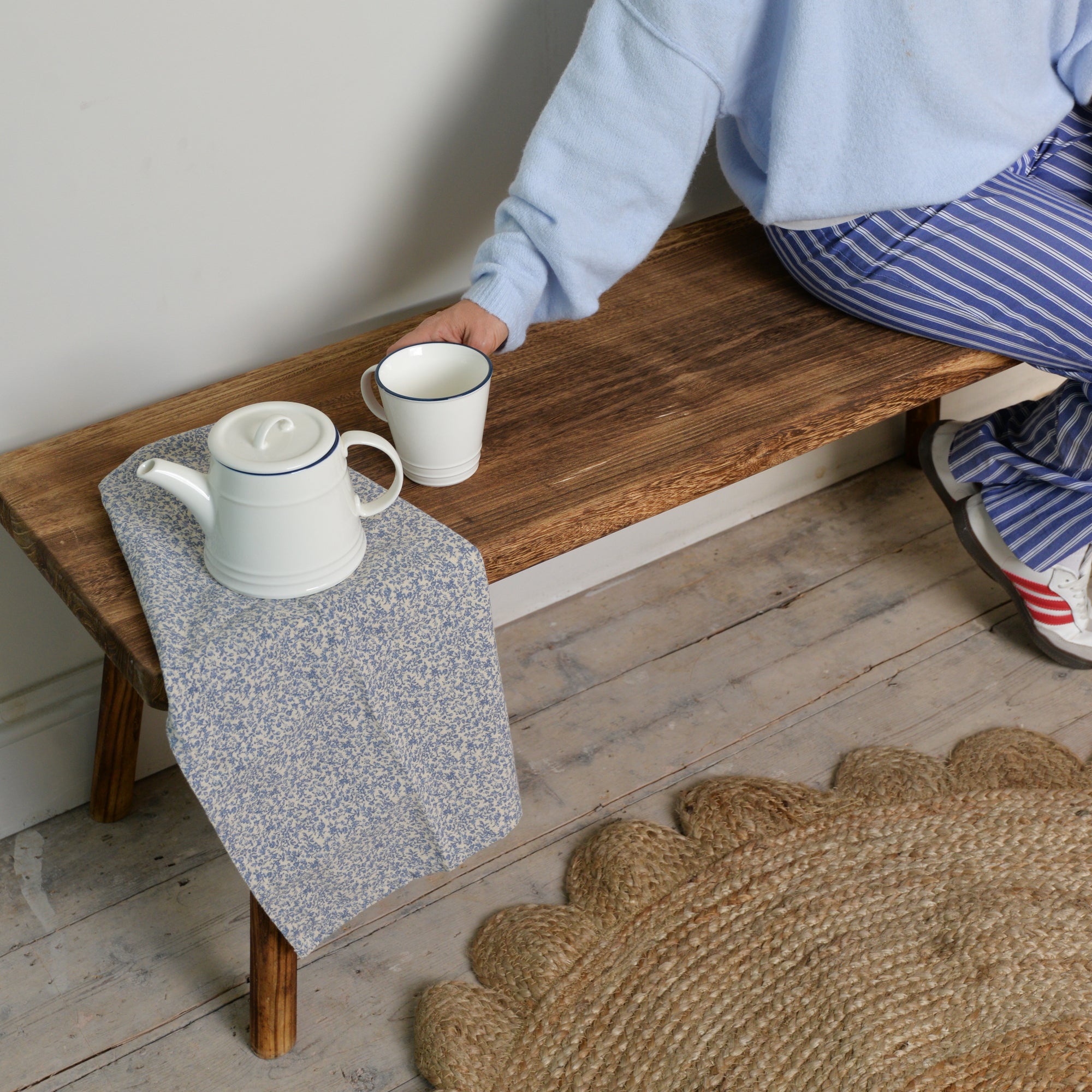 IB Laursen Scalloped Edge Round Jute Rug