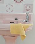 Knitted Wash Cloth / Yellow
