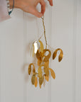 Medium Brass Mistletoe Ornament