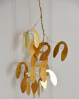 Medium Brass Mistletoe Ornament