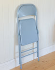 Metal Folding Chair / Light Blue