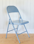 Metal Folding Chair / Light Blue