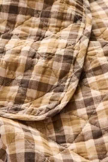 Brown Check Cotton Quilt