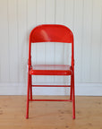 Metal Folding Chair / Red