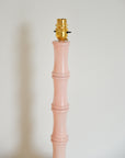 Bamboo Lamp Base / Soft Pink