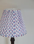 Block Printed Lampshade / Rasberry Ditsy Floral
