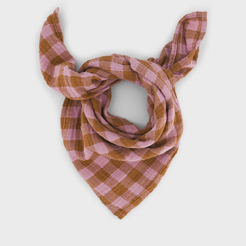 Muslin Swaddle / Lilac Caramel Gingham