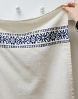Embroidered Tea Towel / Blue