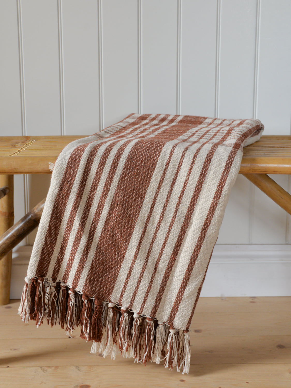 Recycled Cotton Checkered Throw