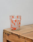 Speckled Glass Drinking Cup / Red