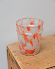 Speckled Glass Drinking Cup / Red