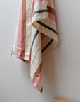 Striped Tea Towel / Rust and Pink