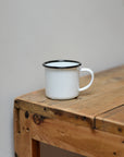 Enamel Espresso Cup / Black Rim