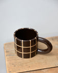 Brown Grid Chunky Mug