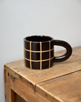 Brown Grid Chunky Mug
