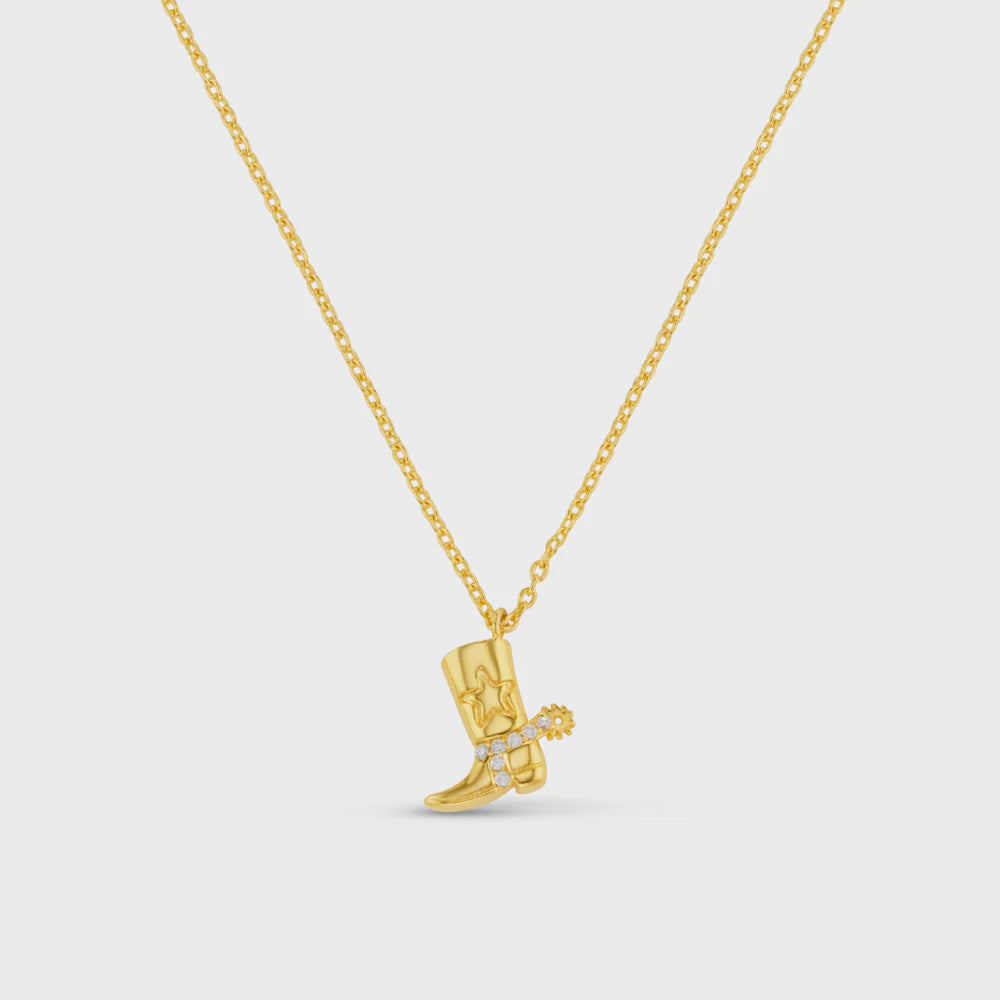 Cowboy Boot Charm Necklace