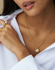 Statement Molten Pearl Necklace / 18k Gold Plated