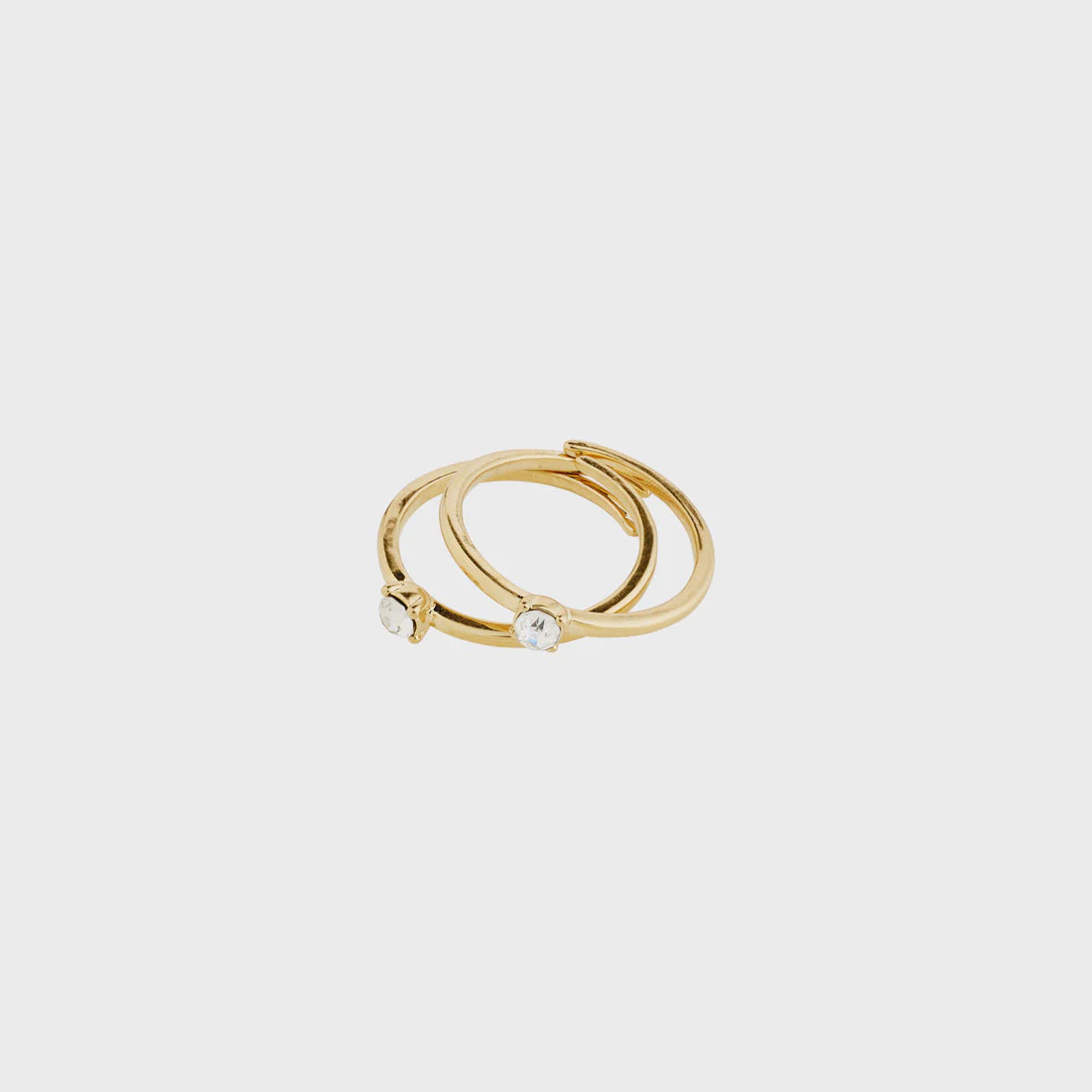Sky Rings 2 in 1 Set Gold Plated