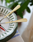 Stainless Steel Salad Servers / Yellow