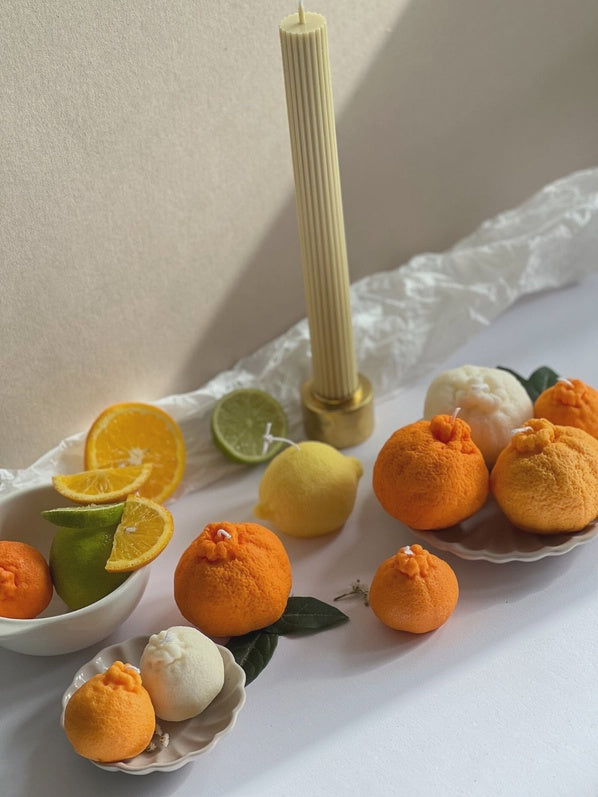 Soy Wax Orange Shaped Candles / Small