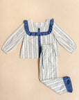 TBCo Cotton Pyjamas in Navy Ditsy Floral