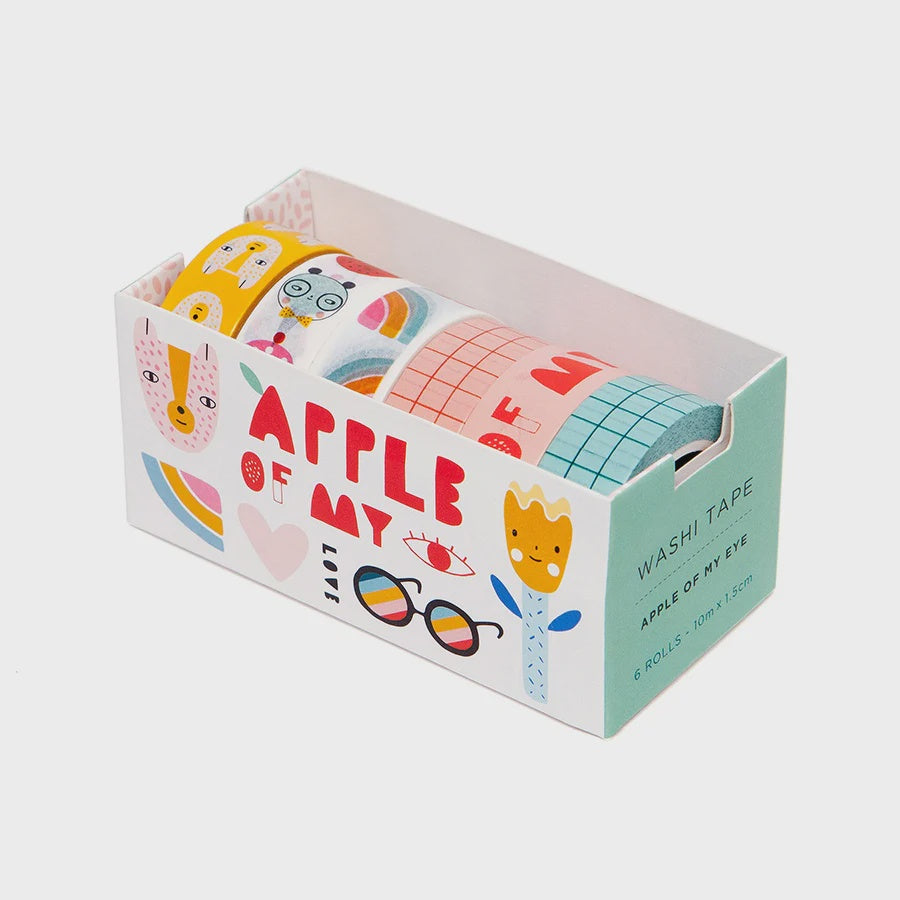 Set of 6 Washi Tape Apple of My Eye
