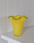 Ebba Wavy Vase / Yellow and Green
