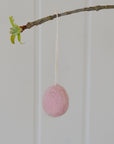 Bag of Eight Felt Hanging Easter Eggs / Pink