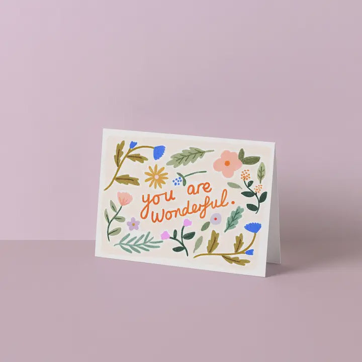 Floral You Are Wonderful Card