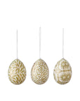 Green Pattern Hanging Easter Eggs /  Bag of 8 or Single