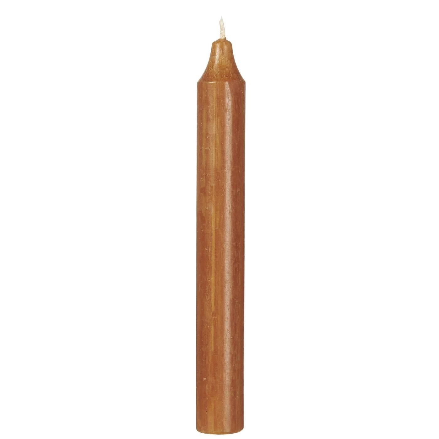 Single Rustic Candle / Burnt Orange
