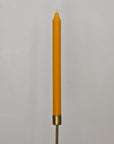 Single Tall Rustic Dinner Candle / Saffron