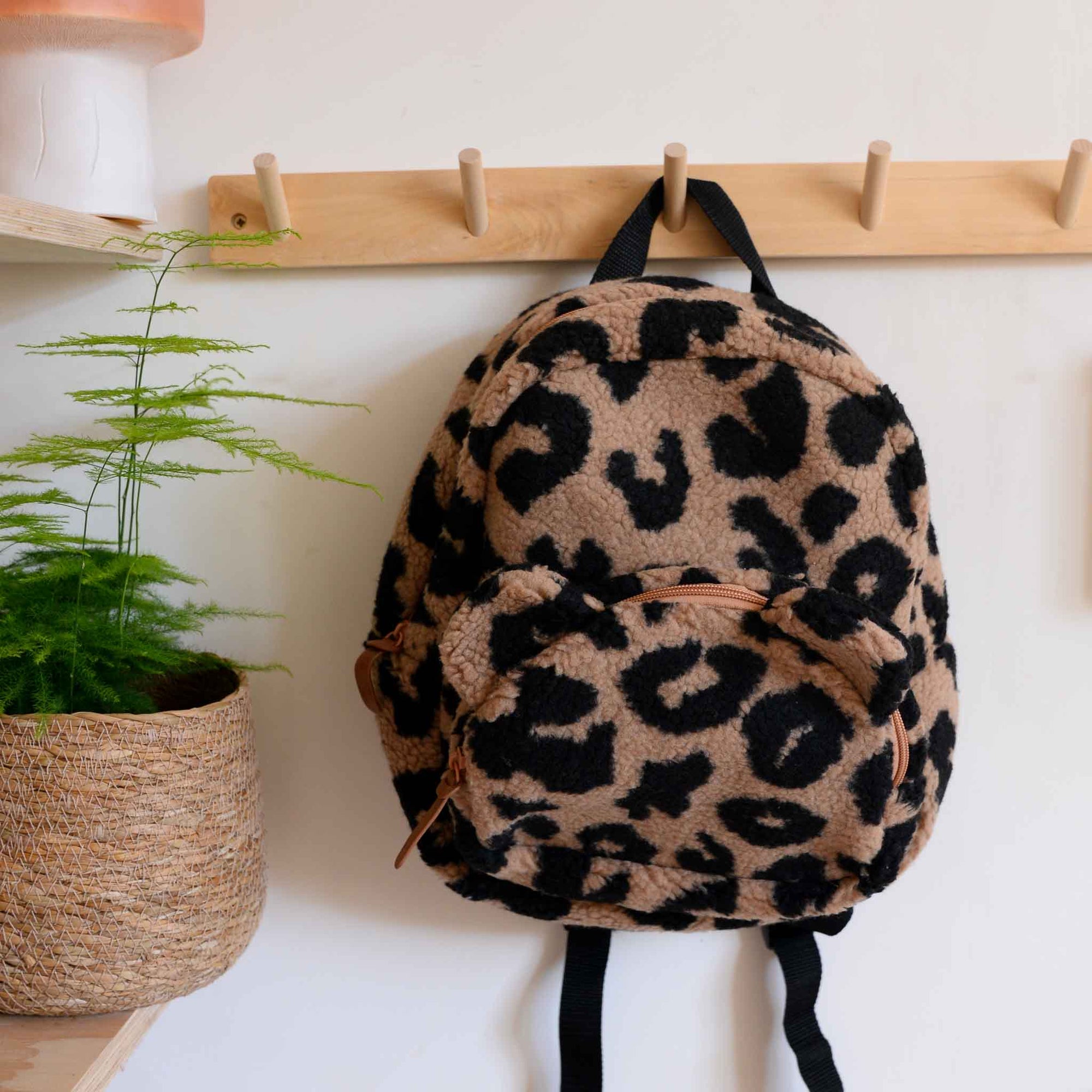 Petit Monkey Teddy Leopard Backpack