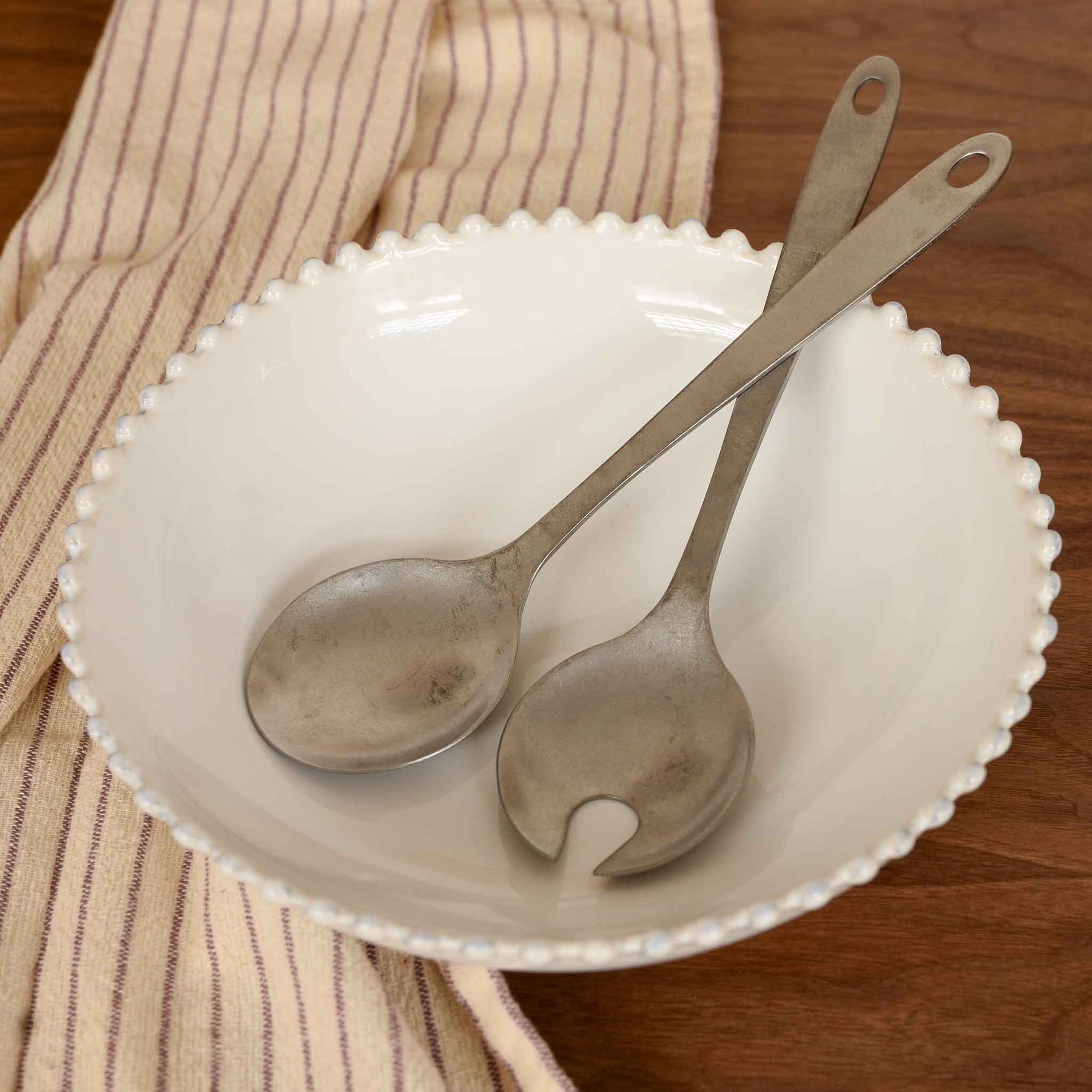 Nicholas vase stainless steel salad servers